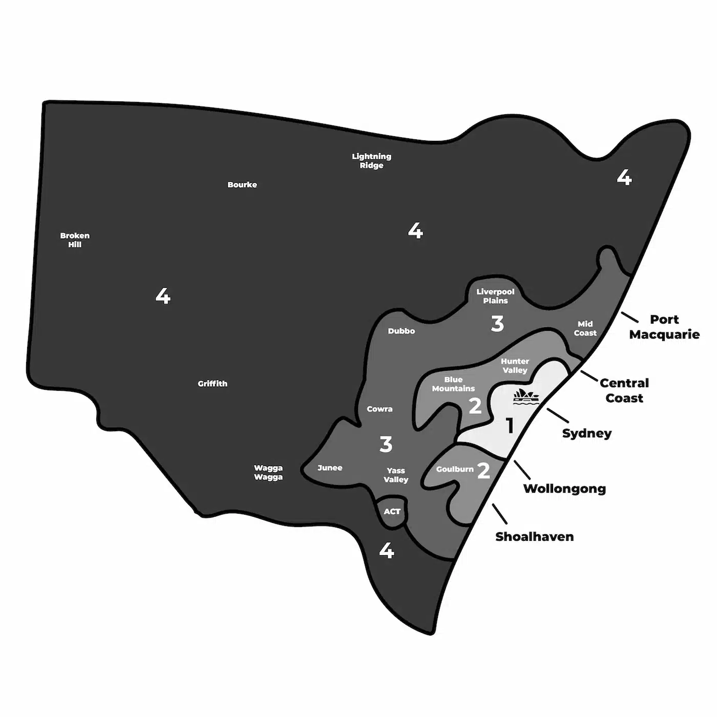 NSW Zone Map